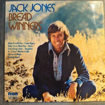 Jack Jones Bread Winners Vinyl LP 1972 VG+ RCA Victor ‎– SF 8280 UK Record
