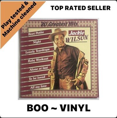 Jackie Wilson – 20 Greatest Hits -1985 Belgium Vinyl LP Record Soul Blues EX/EX