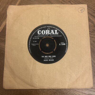 R&B Soul Jackie Wilson – The Who Who Song Coral – Q 72496