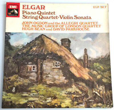 Elgar Piano Quintet, String Quartet, Violin Sonata Hugh Bean Allegri 2LP SLS5084
