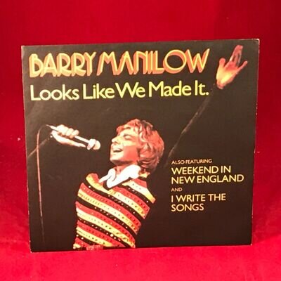 BARRY MANILOW Looks Like We Made It 1976 UK 7" vinyl single EXCELLENT CONDITION