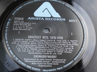 Showaddywaddy GREATEST HITS 1976/78 1978 UK LP 1st Press PLAYS MINT HEAR