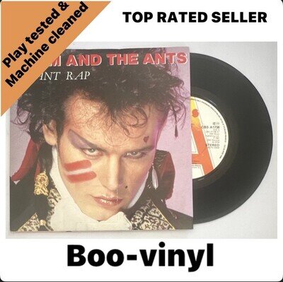 Adam and The Ants ~ Promo ~ Antrap 7'' Vinyl Record EX / EX