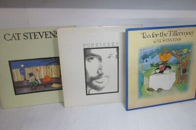 Cat Stevens x 3 Record 12" Vinyl Album set, job lot, music.