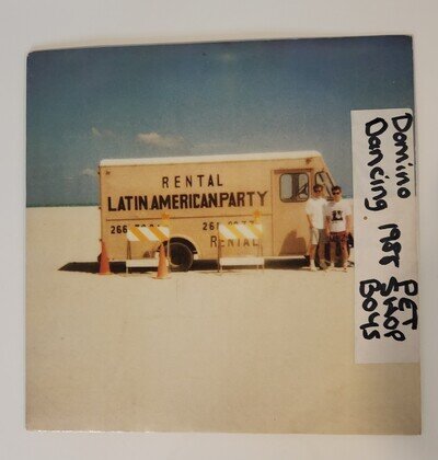 The PET SHOP BOYS - Domino Dancing VG+ alt synth pop '86 EMI- 45 R 6190