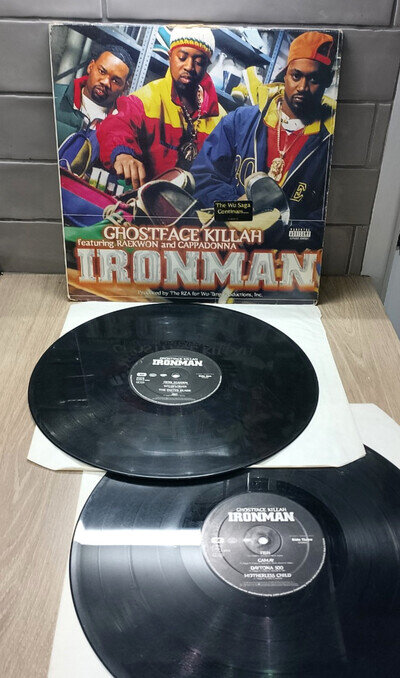 Vinyl Gate-fold 2 X LP Ghostface Killah - Ironman G/G+ 1996 Wu Tang Clan