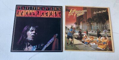 PAT TRAVERS BAND JOB LOT OF 2 x VINYL LP's SELF TITLED / HEAT IN THE STREET