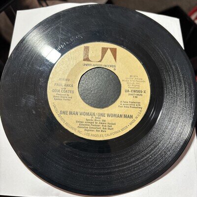 Paul Anka with Otis Coates- One Man Woman / One Woman Man - 7” Vinyl VG+