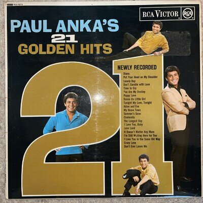 Paul Anka - Paul Anka's 21 Golden Hits VG+
