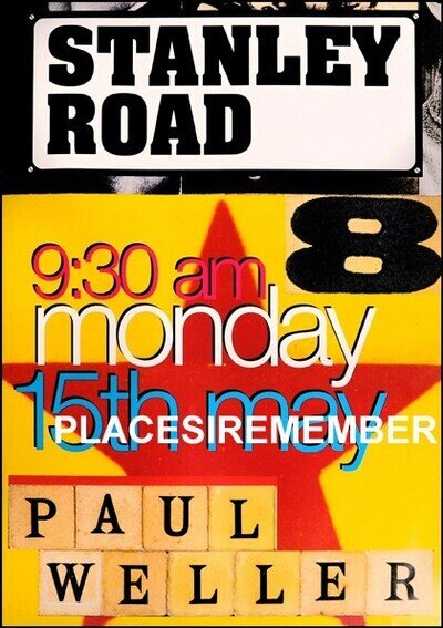 PAUL WELLER STANLEY ROAD A5 NEW FANTASY RECORD SHOP COUNTER DISPLAY STAND.