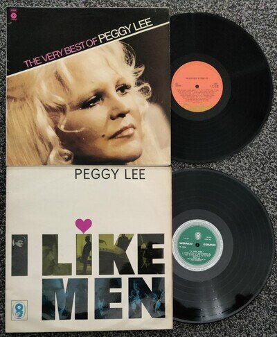 TWO ALBUMS FOR £10 - PEGGY LEE - "I LIKE MEN" + "THE VERY BEST OF" - VG+/VG+