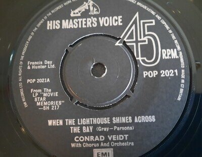 Conrad Veidt/Binnie Barnes-when The Light house Shines Across The Bay 7" VG