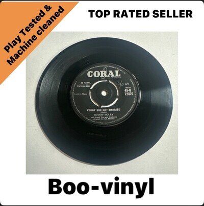 Buddy Holly - Peggy Sue Got Married 1959 7”Vinyl Record Coral 45 Q 72376 VG