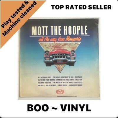 Mott the hoople All The Way From Memphis Vinyl Lp Record EX / VG