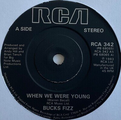 Bucks Fizz - When We Were Young - 7” Vinyl Single (2)