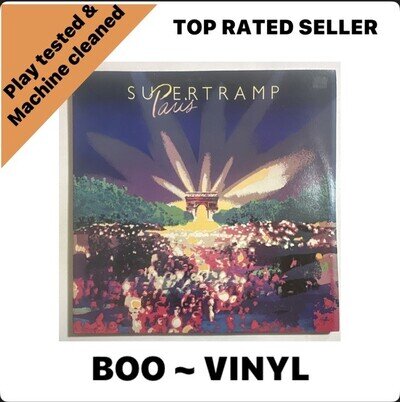 Supertramp Paris LP 12" Vinyl Double Album US Issue EX / EX