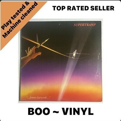 Supertramp Famous Last Words Vinyl LP A&M 1982 Prog Rock + Inner EX / VG+
