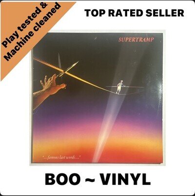 Supertramp Famous Last Words Vinyl LP A&M 1982 Prog Rock + Inner EX / VG+ Con