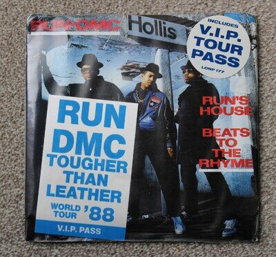 Run-DMC 7" Run's House P/S 1988 Sticker Pack Sealed.