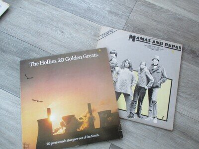 The Hollies 20 Golden Greats and Mamas and Papas + Fours. Original vinyl albums