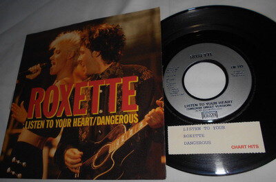 Roxette Listen To Your Heart NM 1990 7" Jukebox Promo New Old Stock Dangerous