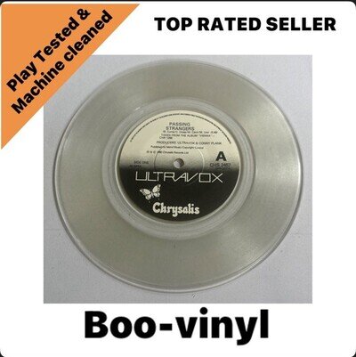 Ultravox - Passing Strangers ~ 7” Clear Vinyl Record EX Condition