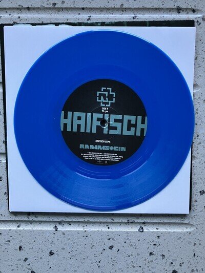 RAMMSTEIN – Haifisch 7" Blue Vinyl numbered single as new unplayed mint RARE