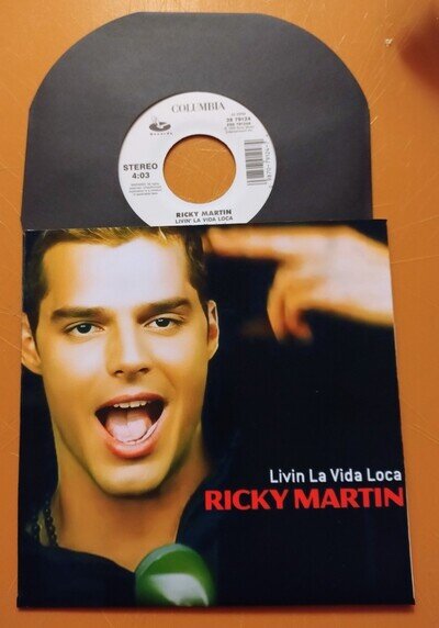 RICKY MARTIN - LIVIN LA VIDA LOCA 7" US VINYL 45 - FREE CUSTOM PIC SLEEVE