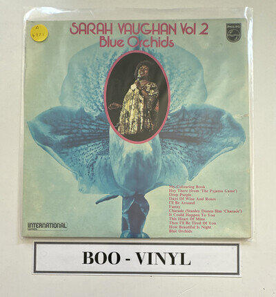 Sarah Vaughan Sarah Vaughan Vol 2 (Blue Orchids) 1964 LP Album Jazz Blues Ex/Vg+