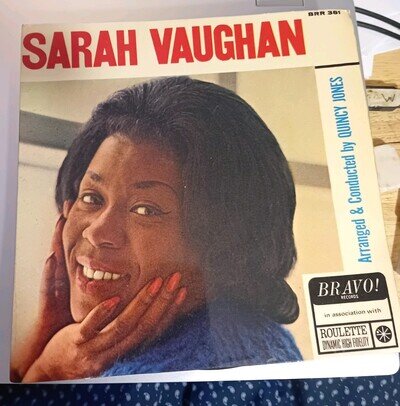 Sarah Vaughan With Quincy Jones 7"45 EP Vinyl Record Issued 1966 .Jazz Vocal.