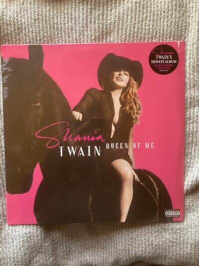 SHANIA TWAIN QUEEN OF ME LIMITED EDITIONNEON PINK VINYL LP, NEW AND SEALED