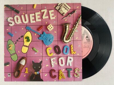 Squeeze - Cool For Cats 7" Black Vinyl Single Record AMS7426 A&M 1979 NM / EX