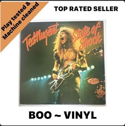 Ted Nugent State of Shock LP 1979 UK Vinyl Album with Inner Sleeve EX / VG+