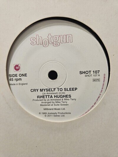 Northern Soul Classic Rhetta Hughes Cry Myself To Sleep