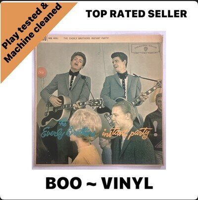 THE EVERLY BROTHERS ~ INSTANT PARTY ~ 1962 MONO VINYL ALBUM VG+ / VG+