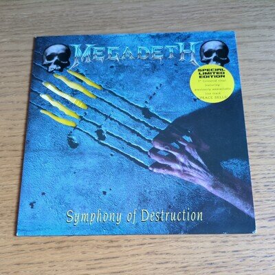 Megadeth - SYMPHONY OF DESTRUCTION 1992 UK YELLOW VINYL 7" Record Rare