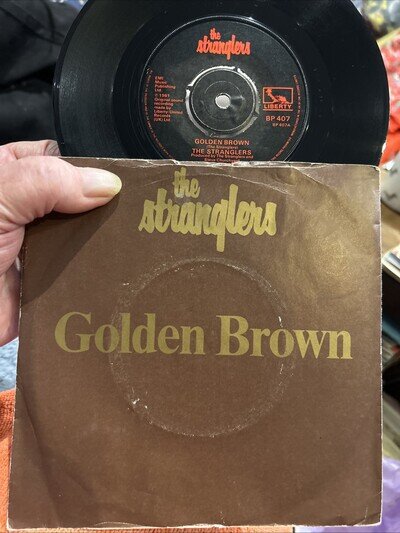 THE STRANGLERS - Golden Brown 7” Vinyl Single Record 1981 Liberty BP407 Vg+