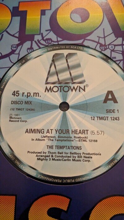 MODERN SOUL THE TEMPTATIONS AIMING AT YOUR HEART MOTOWN 12"