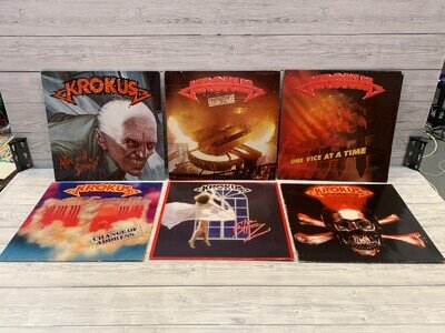 Krokus Vinyl LP Bundle (6 Records) | Headhunter, One Vice at a Time, The Blitz,