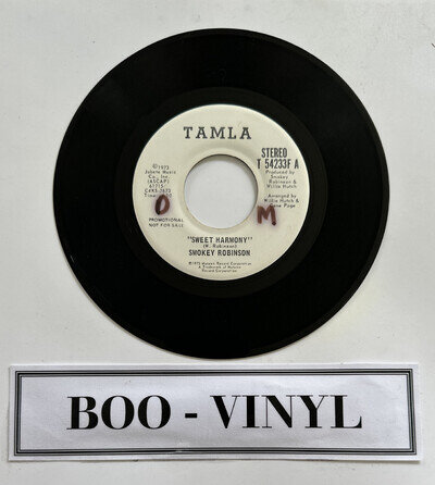 Smokey Robinson - Sweet Harmony 7” Tamla Motown Promo Vinyl Record Ex Condition