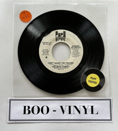 The Beck Family - Can’t Shake The Feeling Promo - 7” Funk Soul Disco Vinyl VG+