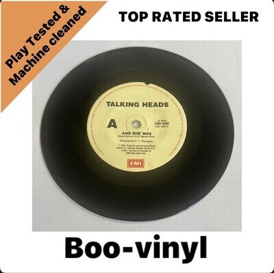 Talking Heads – And She Was ~ Rare 7” Australian Issue Vinyl Record Ex