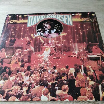 DAVID JOHANSEN LIVE IT UP VINYL LP NEW YORK DOLLS - BLUE SKY ARZ 38004 VGC+.