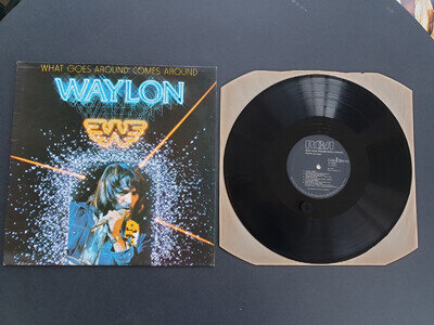 WAYLON JENNINGS - WHAT GOES AROUND COMES AROUND 1979 UK 12" VINYL RECORD