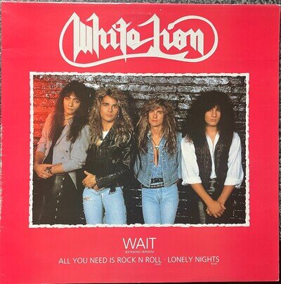 White Lion Wait 1987 Uk Atlantic Vinyl 12 " A9063T Ex / Ex