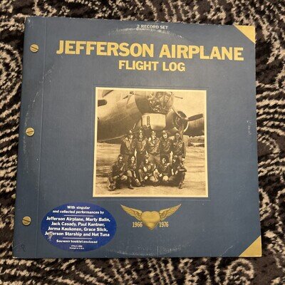 Jefferson Airplane Flight Log Vinyl 2x Gatefold LP 1977 Uk First CLY2-1255 VG+