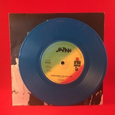 JAPAN Sometimes I Feel So Low 1978 UK 7" BLUE Vinyl Single Hansa 45 record