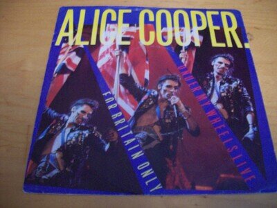 ALICE COOPER -FOR BRITAIN ONLY -UNDER MY WHEELS LIVE -VINYL -72 -1982 -VG/VG