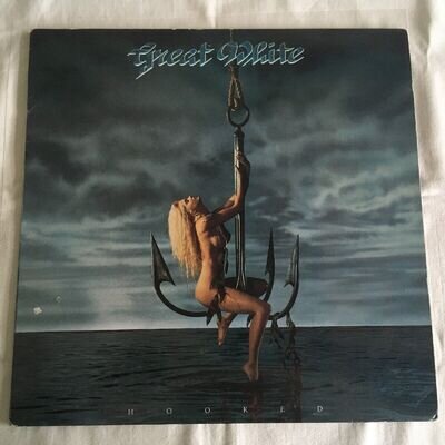 GREAT WHITE - Hooked - 1991 UK CAPITOL LP - WITH INNER