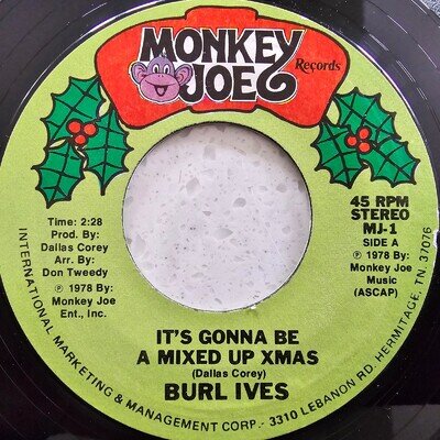 Burl Ives – It's Gonna Be A Mixed Up Chirstmas - US 1978 Christmas 7"